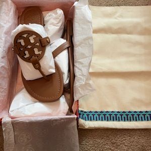 Tory Burch vintage vachetta Miller sandals new NWT